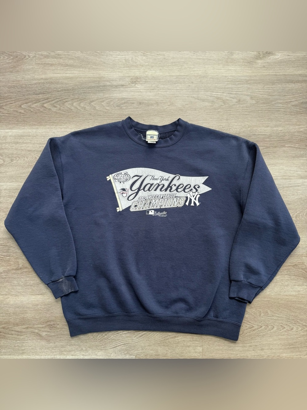 VTG Y2K New York Yankees Sweatshirt 2003 Champs Sun Faded Crewneck Mens Size XL